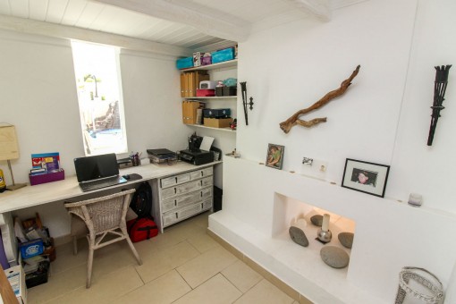 Bright study room